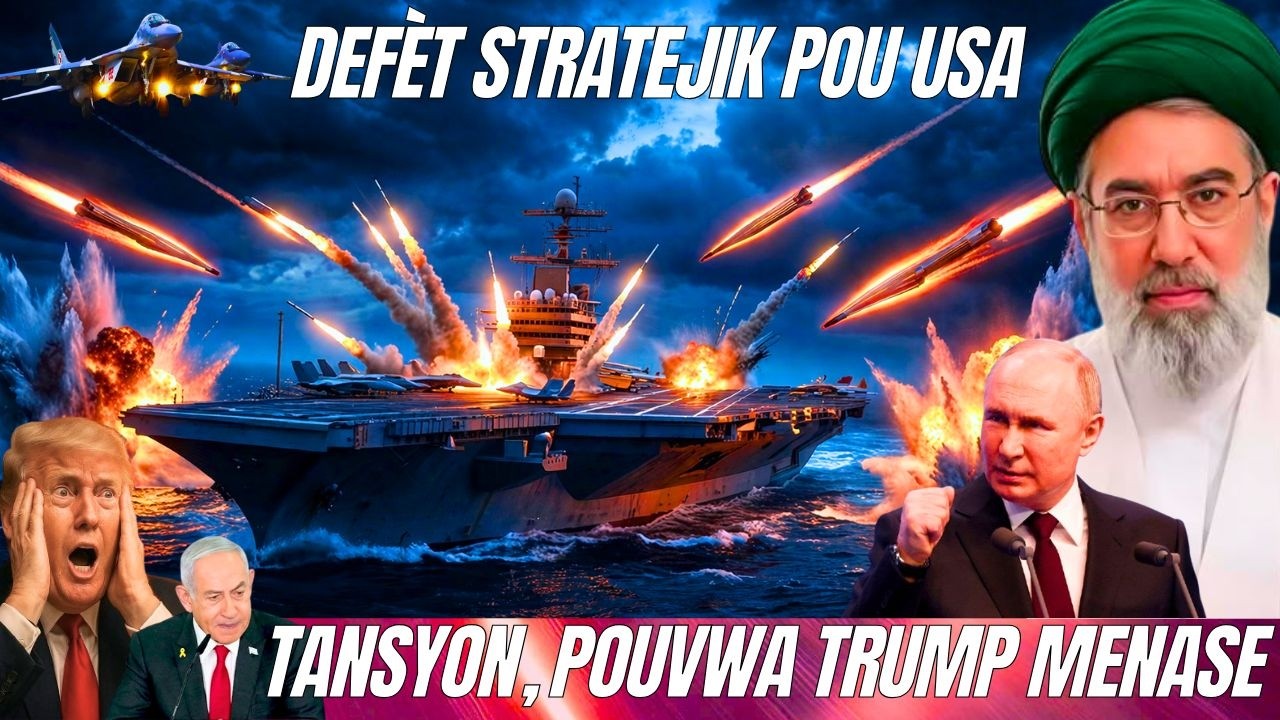 Pouvwa Trump menase, Etazuni ap efondre! Iran manke detwi pi gwo p&ograve;t avyon us la😱Izray&egrave;l gen pwobl&egrave;m