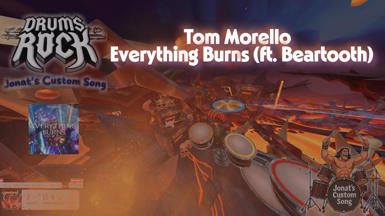Tom Morello – Everything Burns (ft. Beartooth) | HEAVY VR Drum Cover 🥁🔥 (Drums Rock VR)