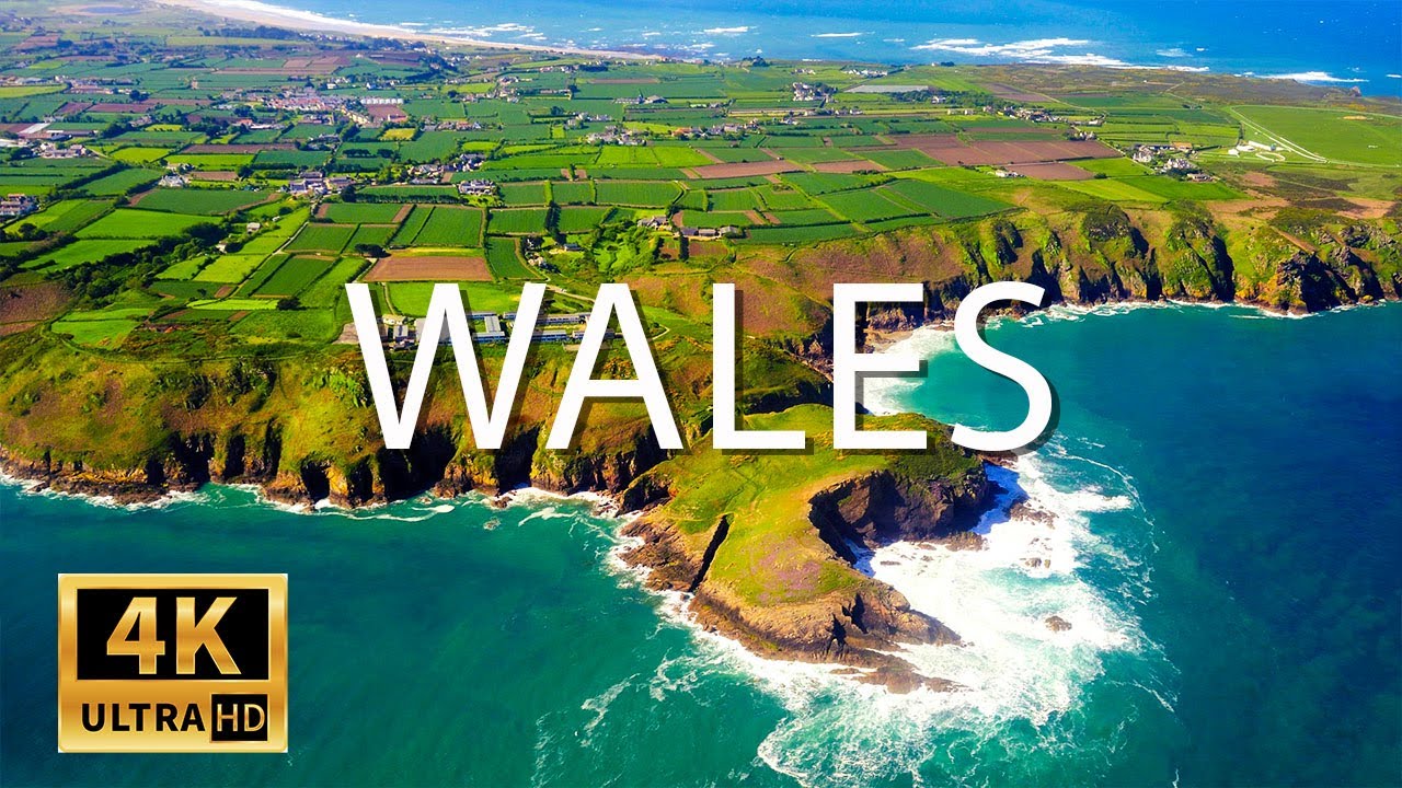 FLYING OVER WALES (4K UHD) - Relaxing Music Along With Beautiful Nature Videos - 4K Video Ultra HD