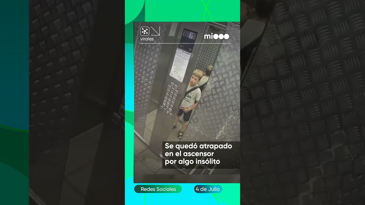 Niño se volvió viral al quedarse atrapado en un ascensor en el 6to piso