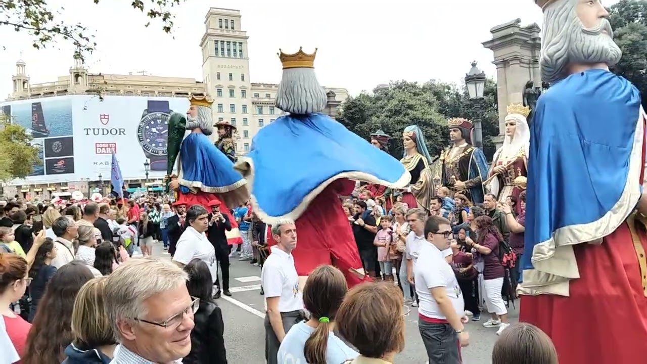 Gegants Festes de la Mercè Barcelona 21 setembre 2024. Trobada internacional de gegants.