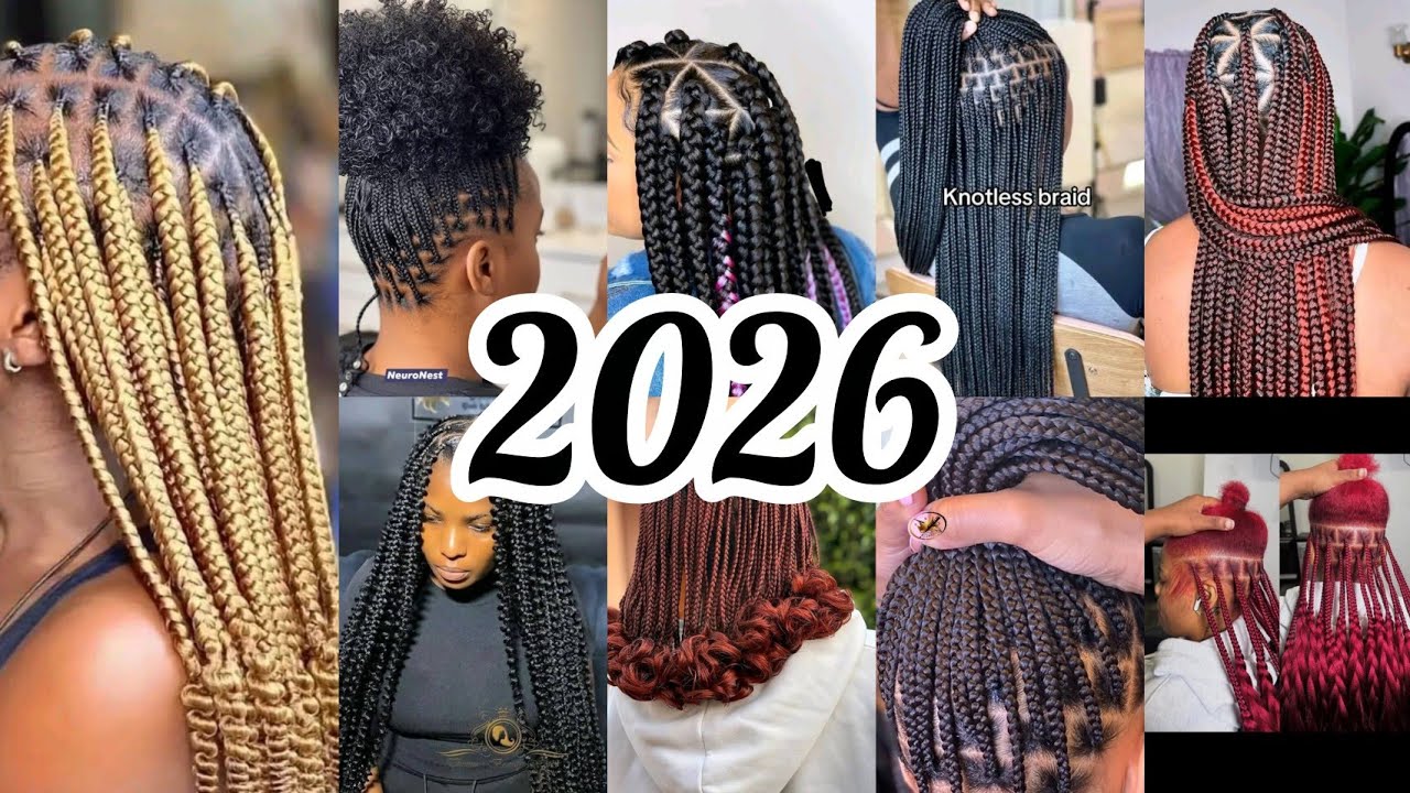 2026 KNOTLESS BOX BRAID HAIRSTYLES/FRENCH CURLS HAIRSTYLES /BOHO KNOTLESS BRAID HAIRSTYLES 