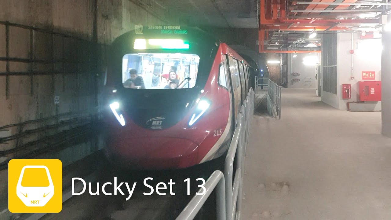 MRT PUTRAJAYA LINE (SSP LINE) DUCKY SET 13 ARRIVING & DEPARTING AT PERSIARAN KLCC STATION