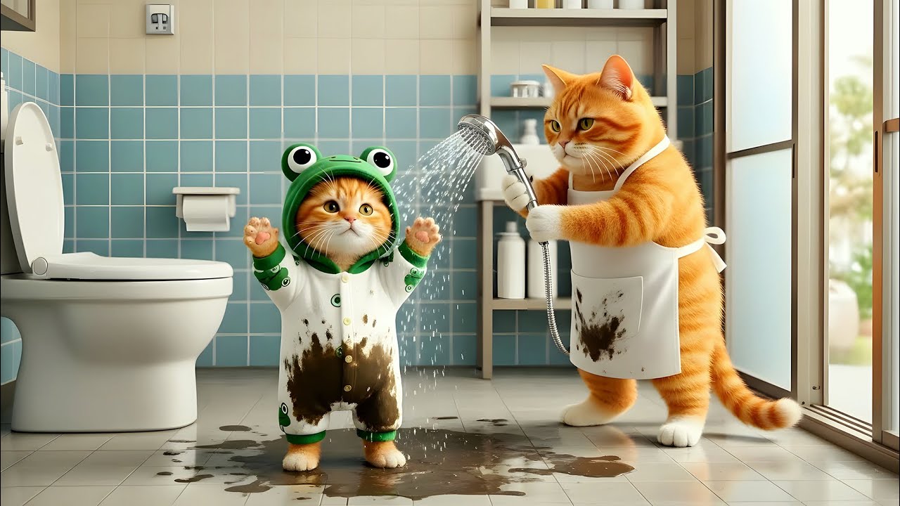 Ginger Kitten Cleaned a Polluted River — Mama Cat Couldn’t Believe What Happened Next 😲