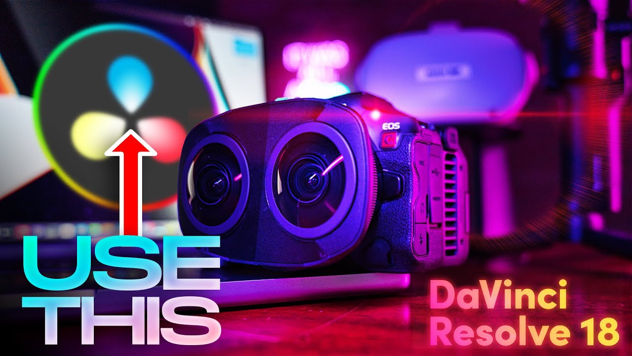 How to Edit & Upload Canon R5C / R5 VR180 to YouTube VR &mdash; FREE in DaVinci Resolve