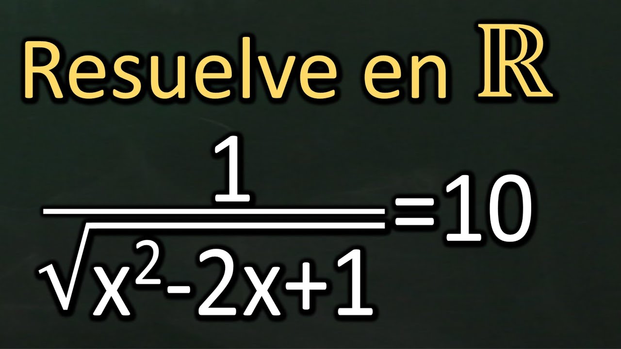 Ecuación con raíz cuadrada en el denominador💡