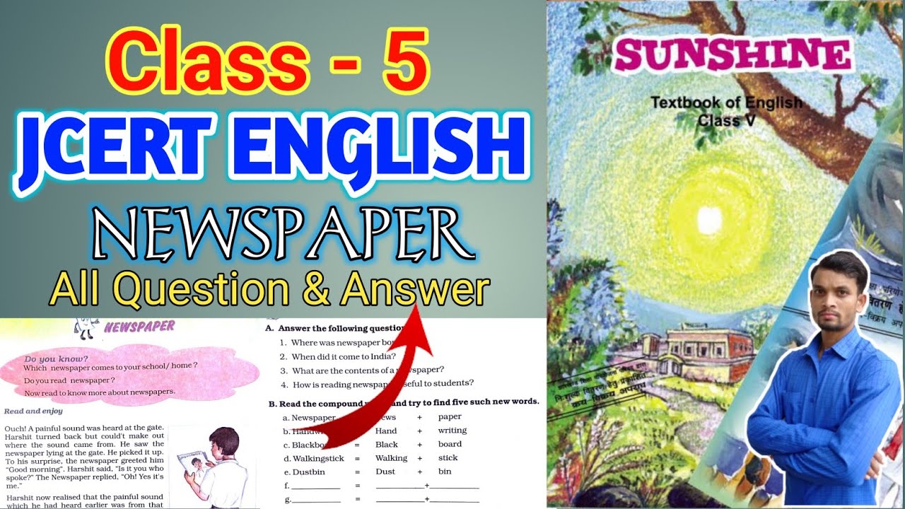 Jcert Class-5 English || NEWSPAPER || Part-1 All Question And Answer Unit-10 #class5