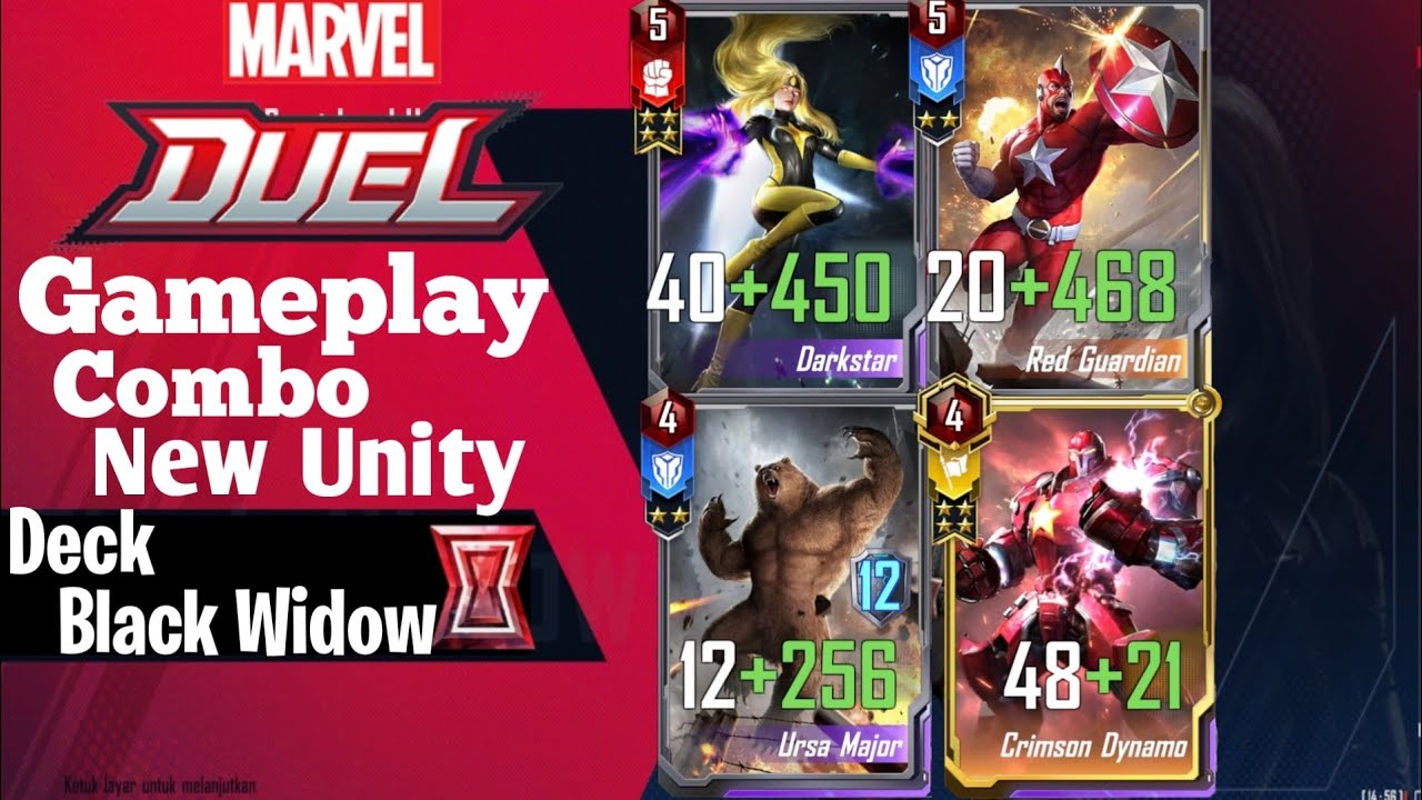 Marvel Duel | Gameplay Combo New Unity Deck Black Widow