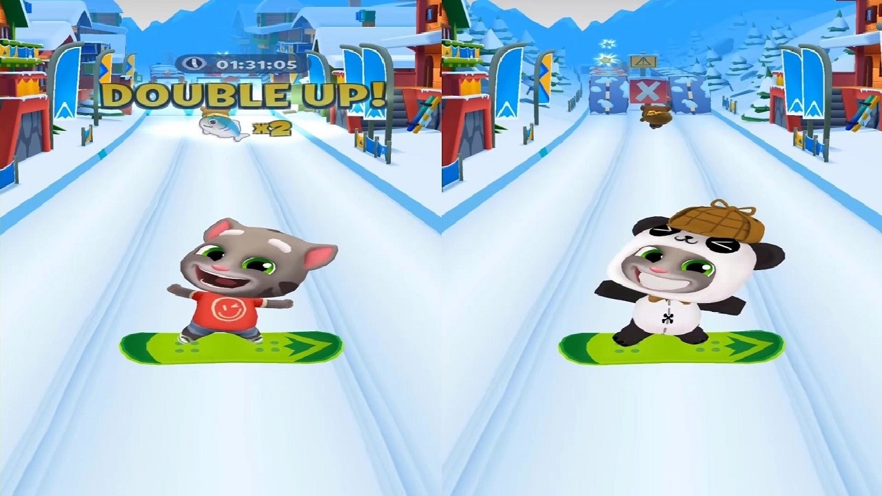 Talking Tom Gold Run Chinese Version NEW UPDATETalking Tom VS Panda Tom Gameplay HD