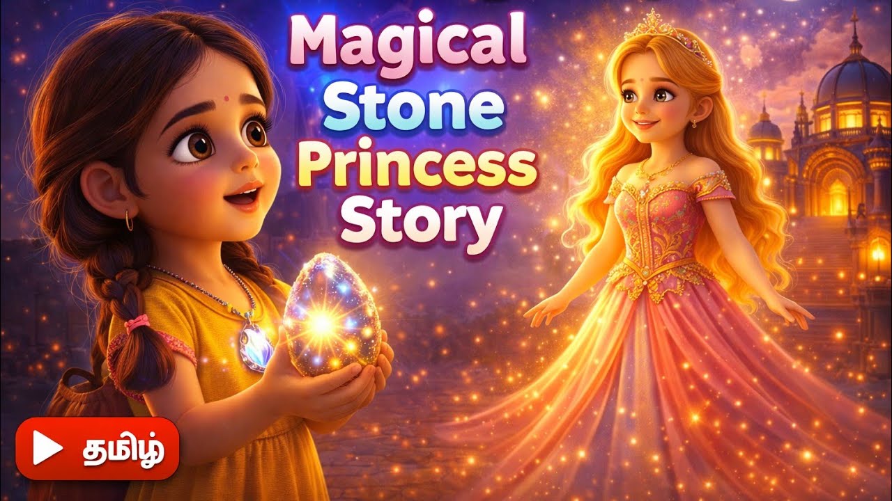மந்திரக்கல் & சிறுமி ஆரா | Magical Stone Princess Story in Tamil |Kids Cartoon