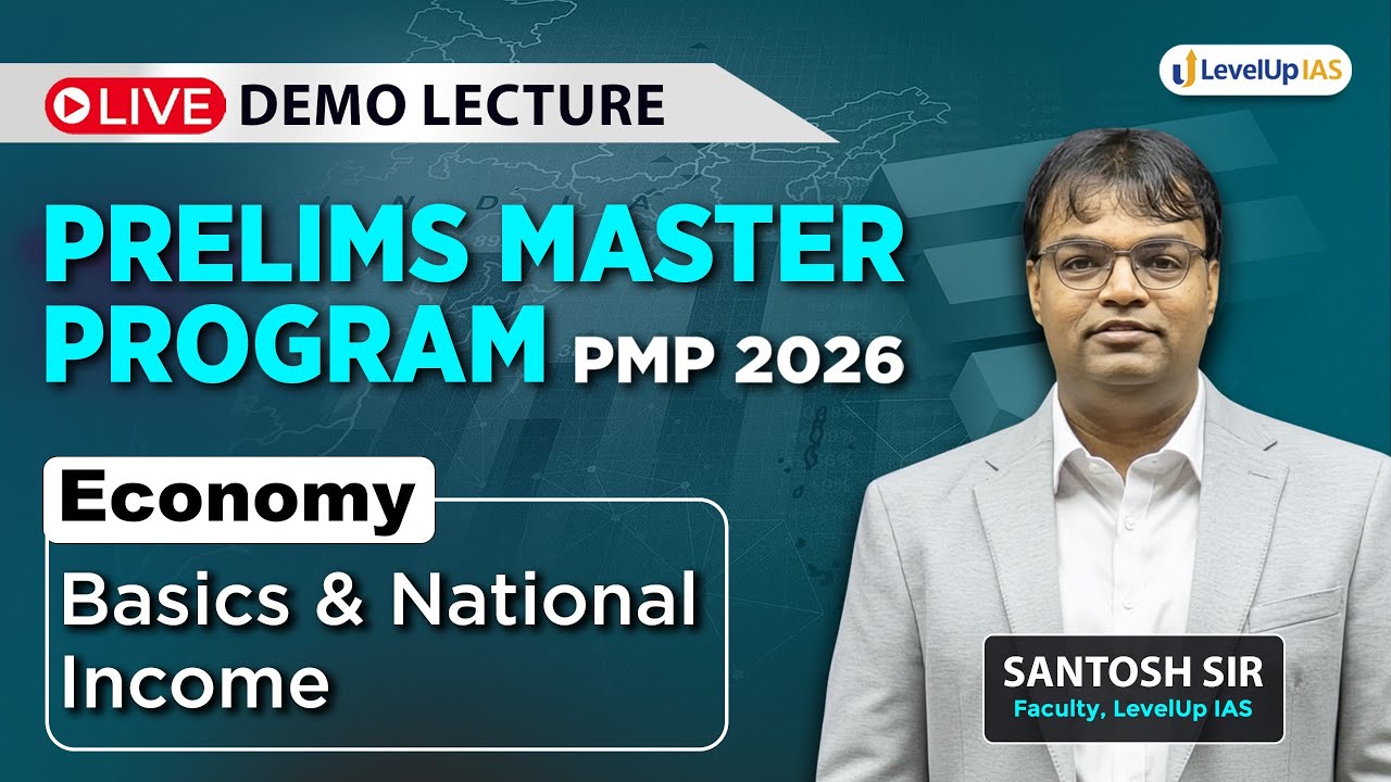Economy for UPSC Prelims 2026 | Basics & National Income | Prelims Master Program | Santosh Sir