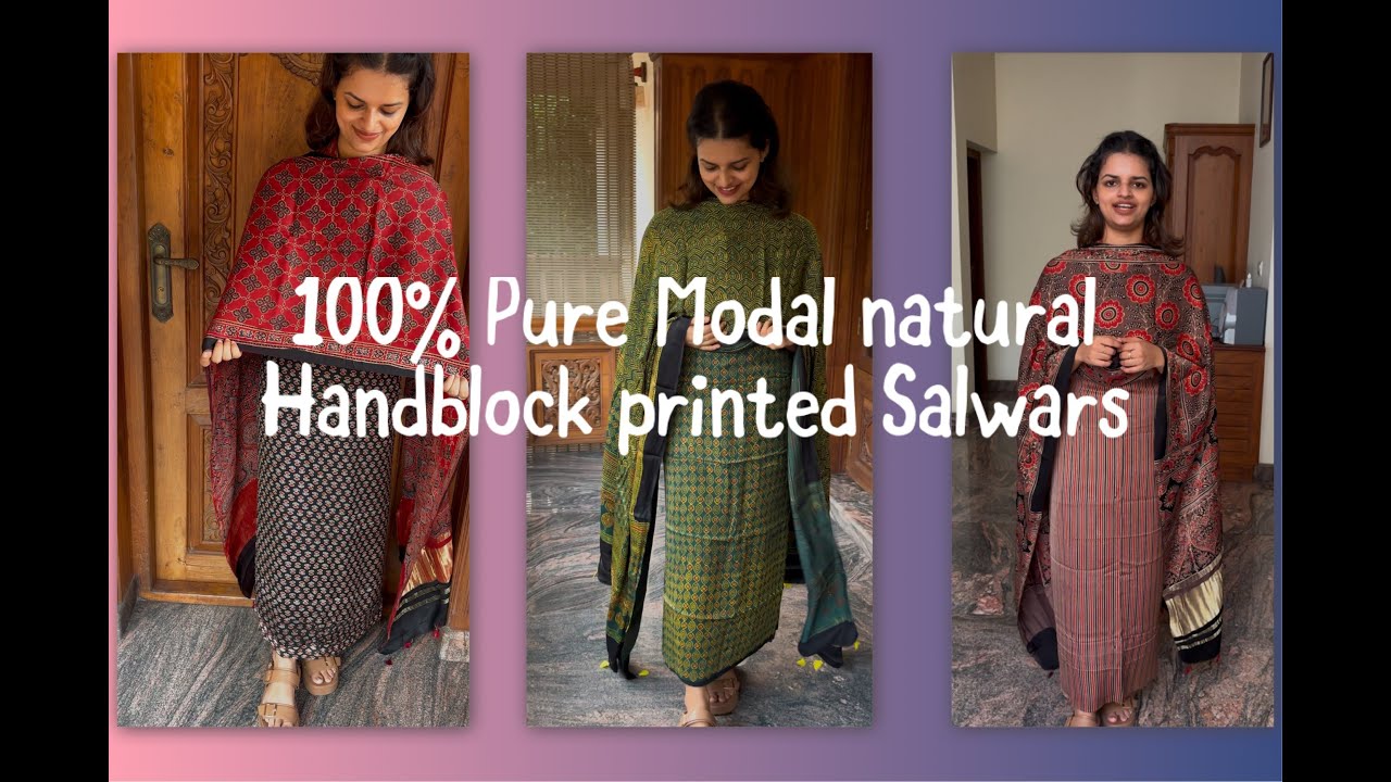 EPI 50| PURE MODAL SILK SUITS| HANDBLOCK AJRAKH PRINTS|AFFORDABLE RATES|STOLE & DUPATTA@curatedvault
