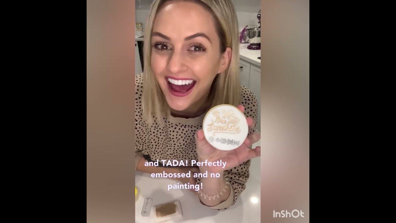 Stamping Cookies with Edible Luster Dust