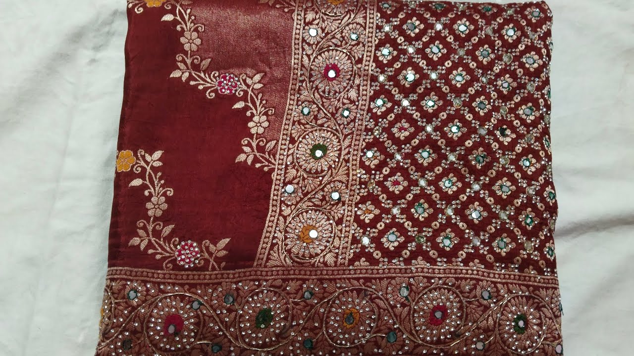 New handwork saree with jorkonwork saree design collection #saree #hanworksaree #jorkonworksaree 