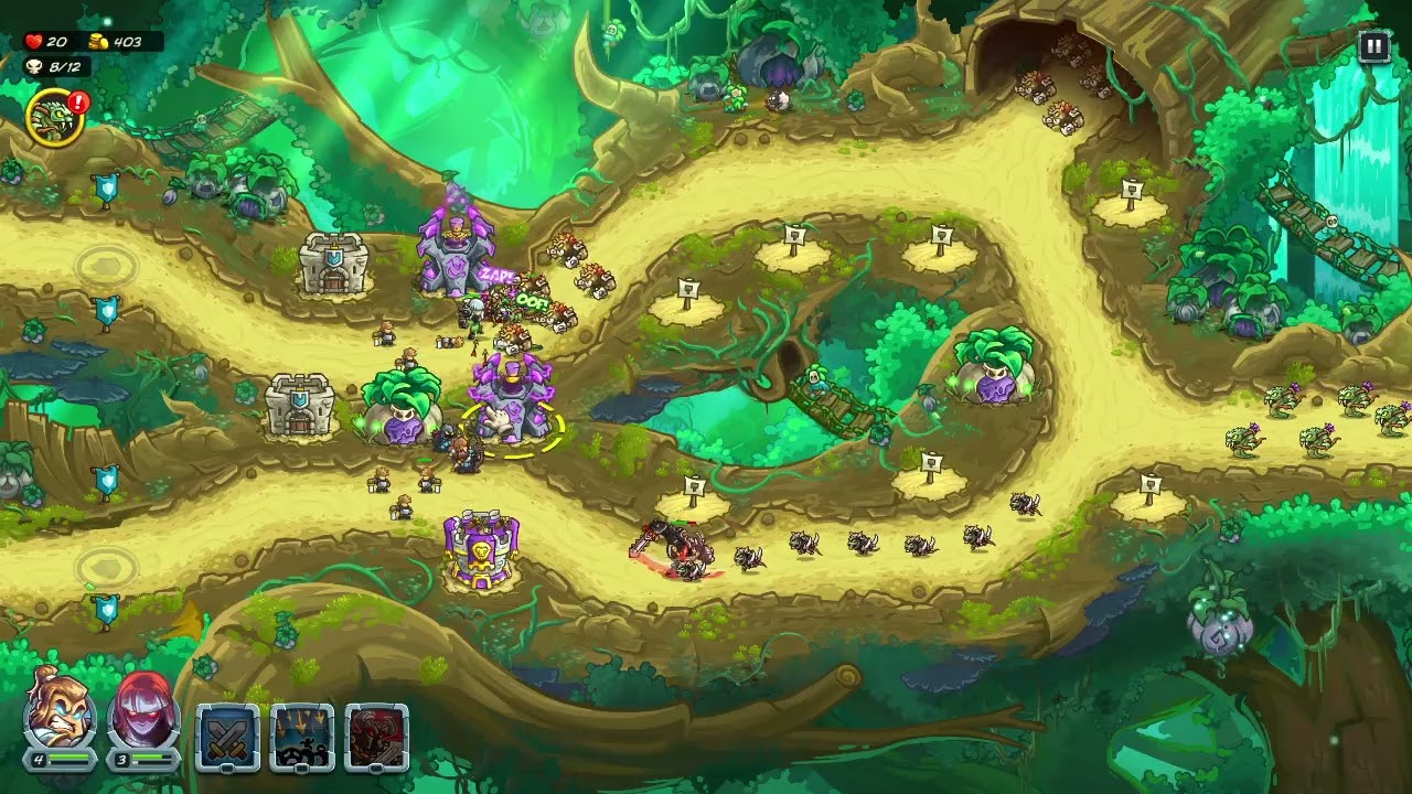 Kingdom Rush Alliance detonado parte 4 Emerald Treetops