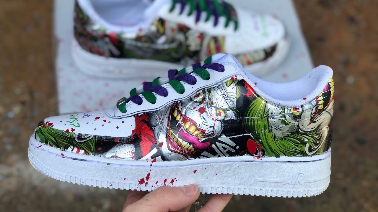 Joker 🃏 Air Force One Hydro Dip Custom 👟 (Best One Yet)