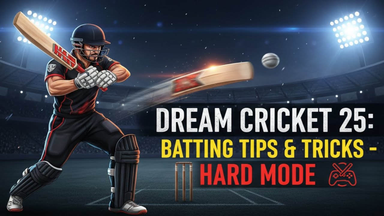 DREAM CRICKET 25: BATTING TIPS & TRICKS - HARD MODE AZIMGAMESTREAMER 