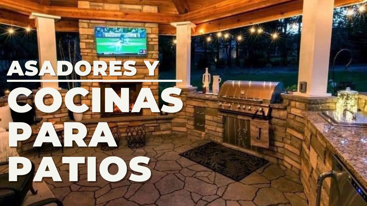🔴 Asadores Modernos y Cocinas Para Patios Modernos - Cocinas Exteriores Modernas