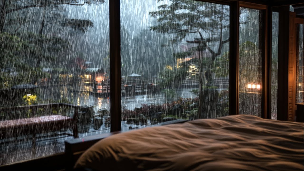 🌧️ Немедленно засыпайте под успокаивающие звуки дождя | Звук дождя за окном ночью