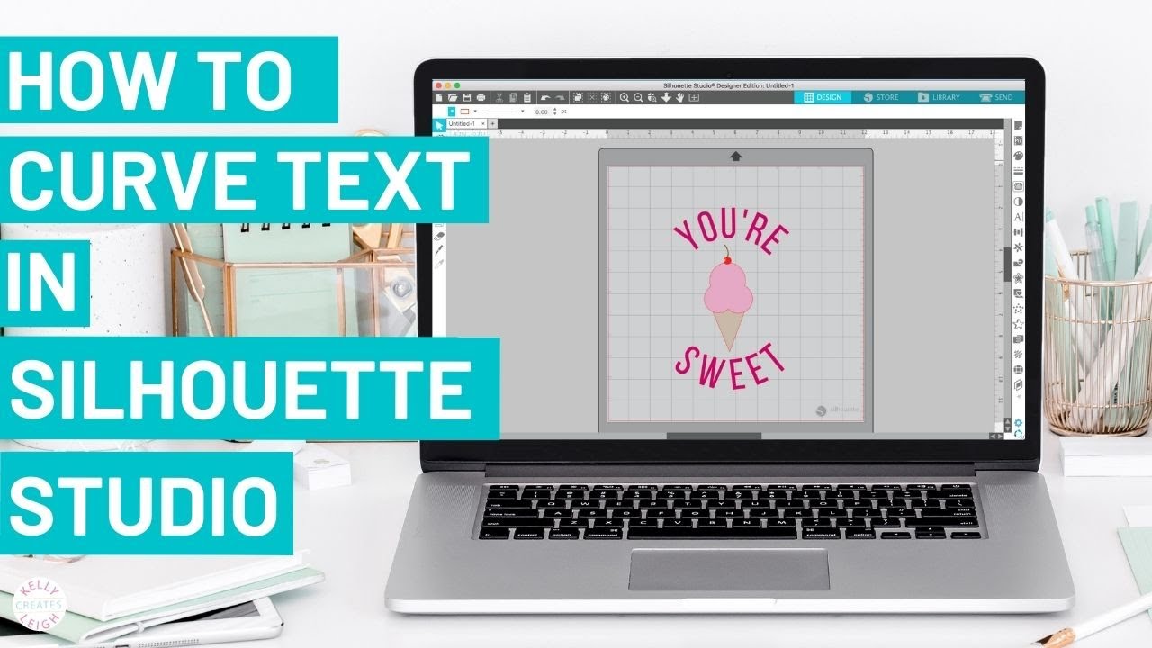 Как изогнуть текст в Silhouette Studio