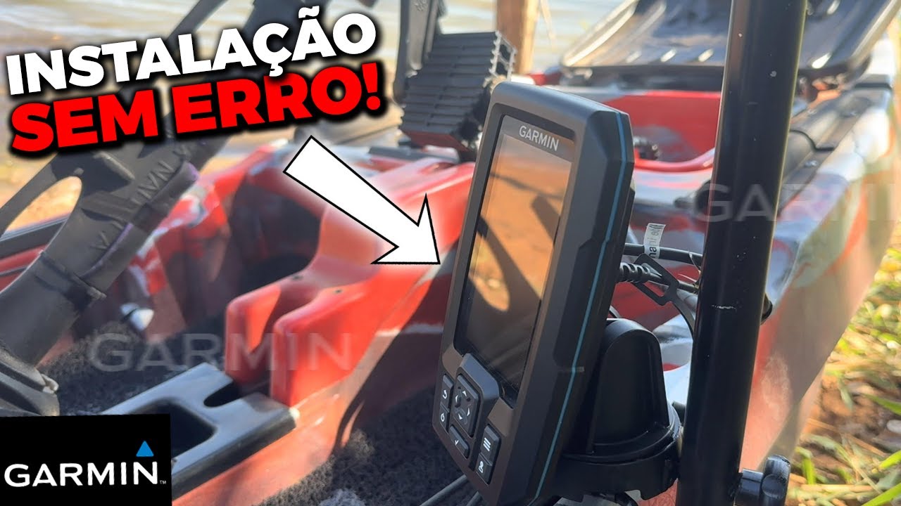 Como Instalar o Sonar Garmin Striker 4cv no Caiaque IRON Milha Náutica (Passo a Passo!)