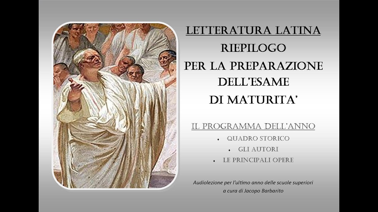 Letteratura latina: ripasso ultimo anno liceo per esame di maturità
