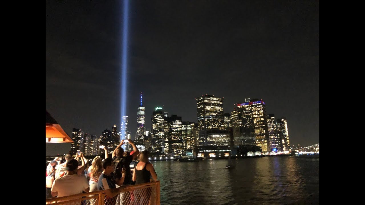 September 11 Tribute in Light from the Staten Island Ferry