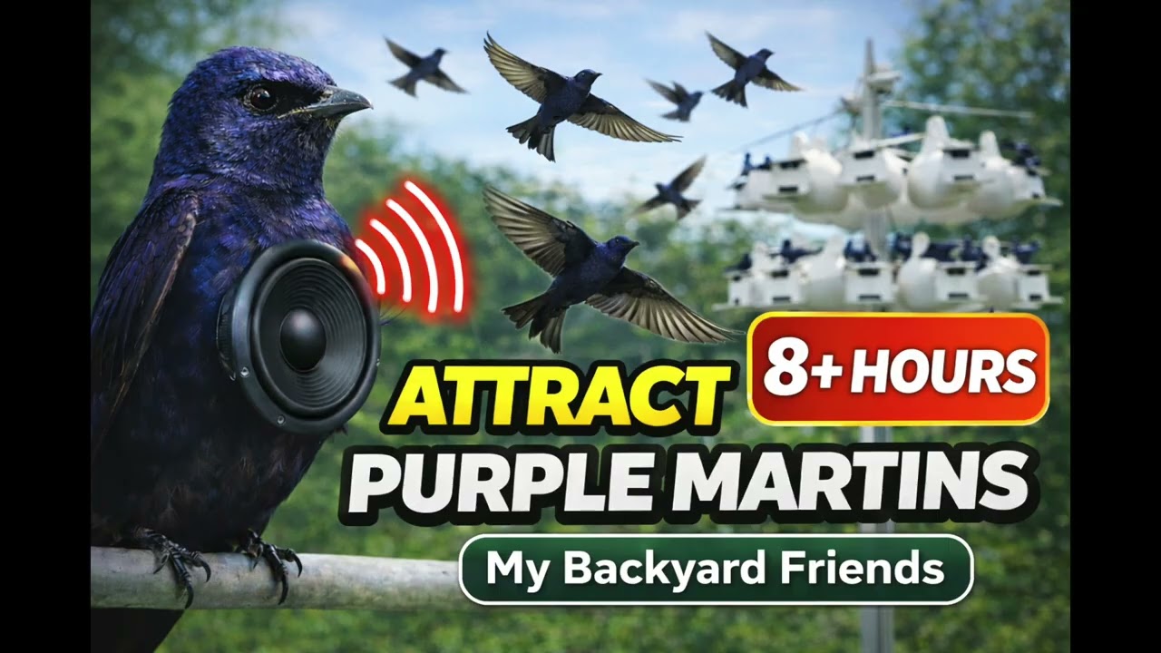 Purple Martin Attractant Sounds (8+ Hours) | Bring Martins to Your Colony | My Backyard Friends 