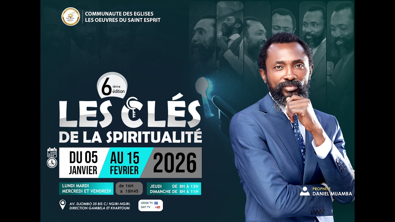 6e Edition GOLIATH DOIT TOMBER Thème : LES CLES DE LA SPIRITUALITE AVEC LE PROPH DANIEL MUAMBA