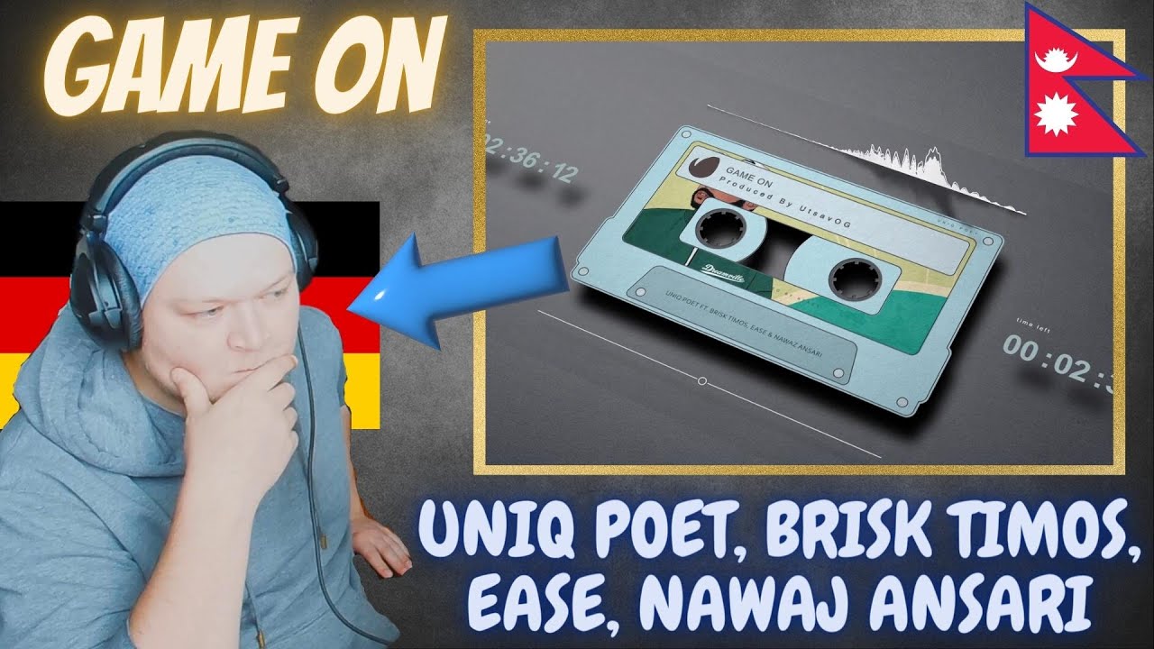 NAWAJ IS UNREAL | 🇳🇵 Game On - Uniq Poet ft. Brisk Timos, Ease & Nawaj Ansari | GERMAN rapper reacts