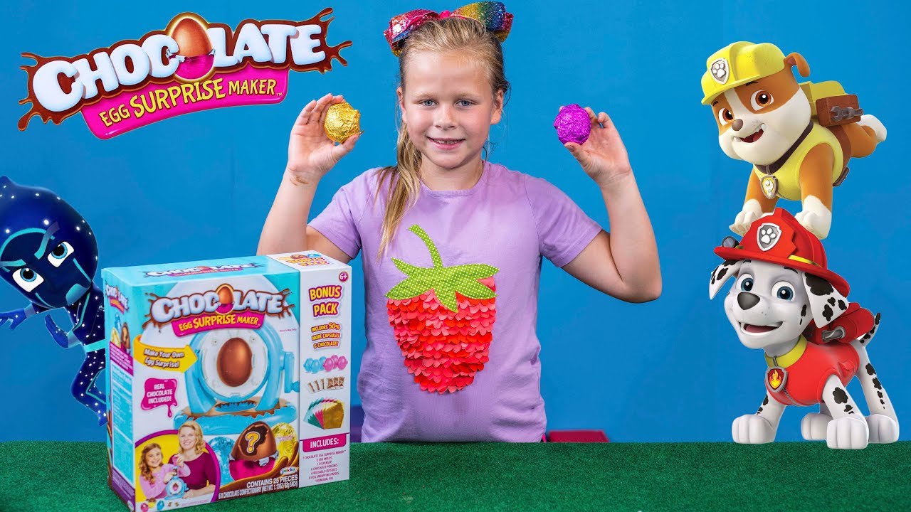 The Chocolate Surprise Egg Maker with Hidden Paw Patrol and PJ Masks Toys