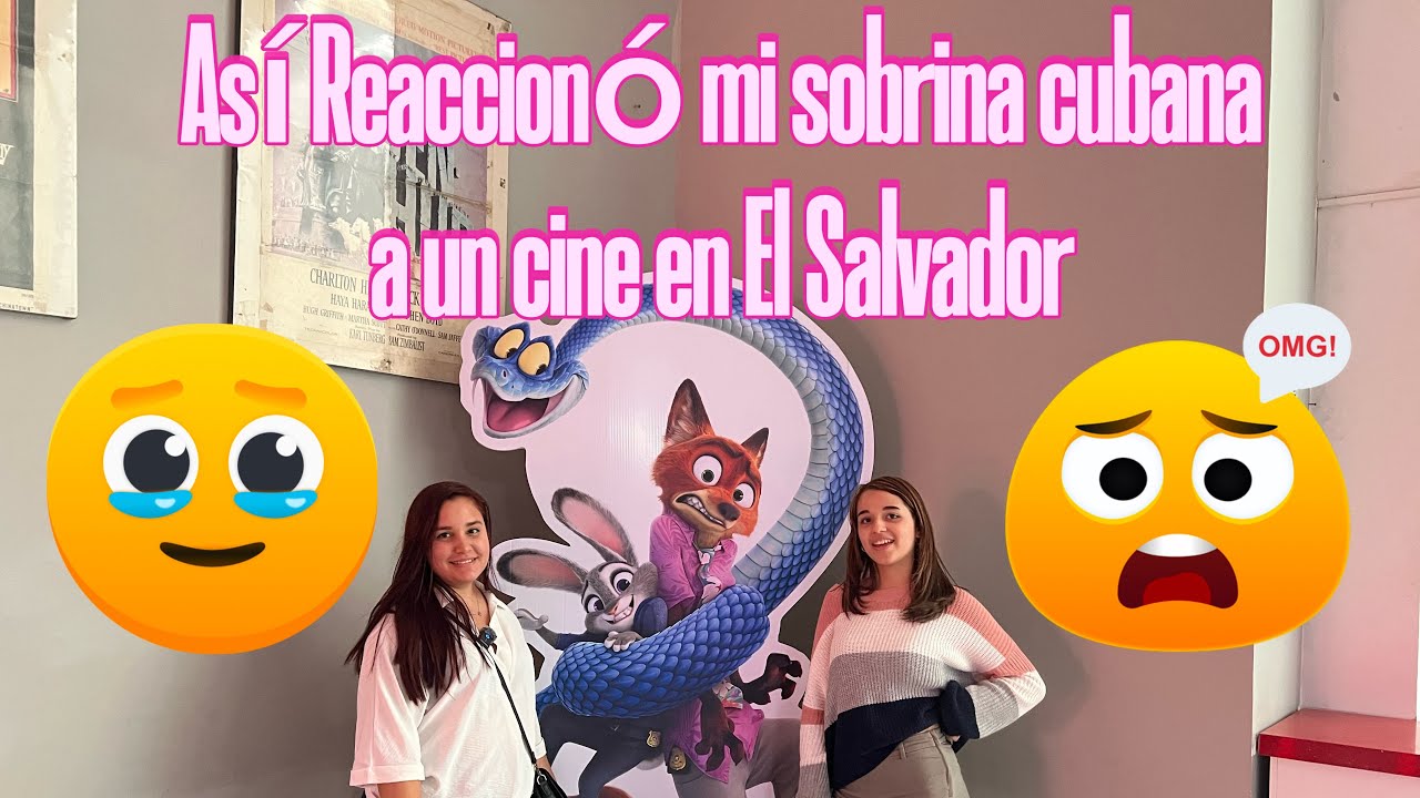 Asi reaccionó mi sobrina Cubana en Un Cine en El Salvador por primera vez 🥹❤️