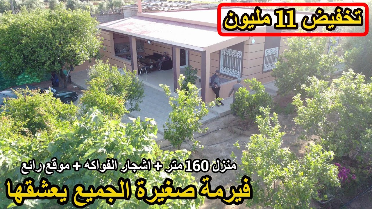 ✨ فيرمة صغيرة بمنزل كبير وموقع رائع وجميع التجهيزات مليئة بكل انواع الاشجار والفواكه ✨ تيفلت