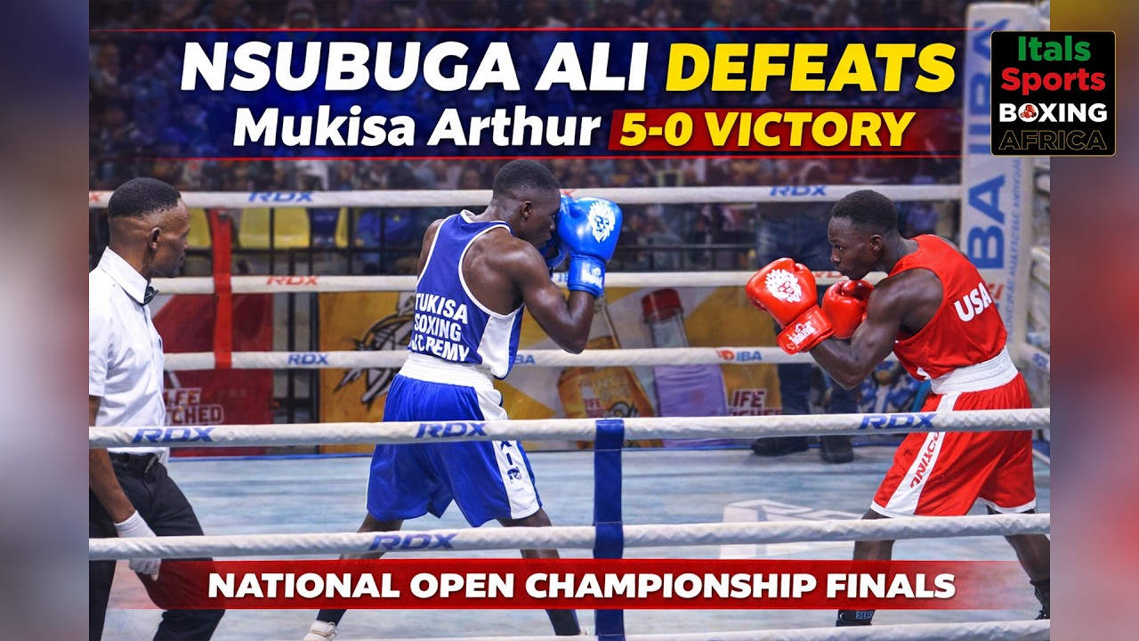 NATIONAL OPEN BOXING CHAMPIONSHIP FINALS: MUKISA ARTHUR DEFEATED BY NSUBUGA ALI #nationalopenfinals