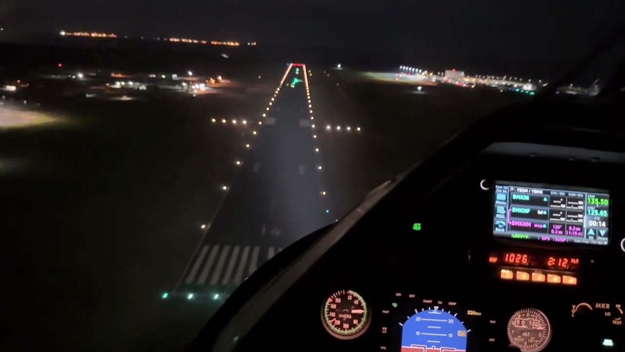 A109 Helicopter Night IFR approach into Mackay YBMK