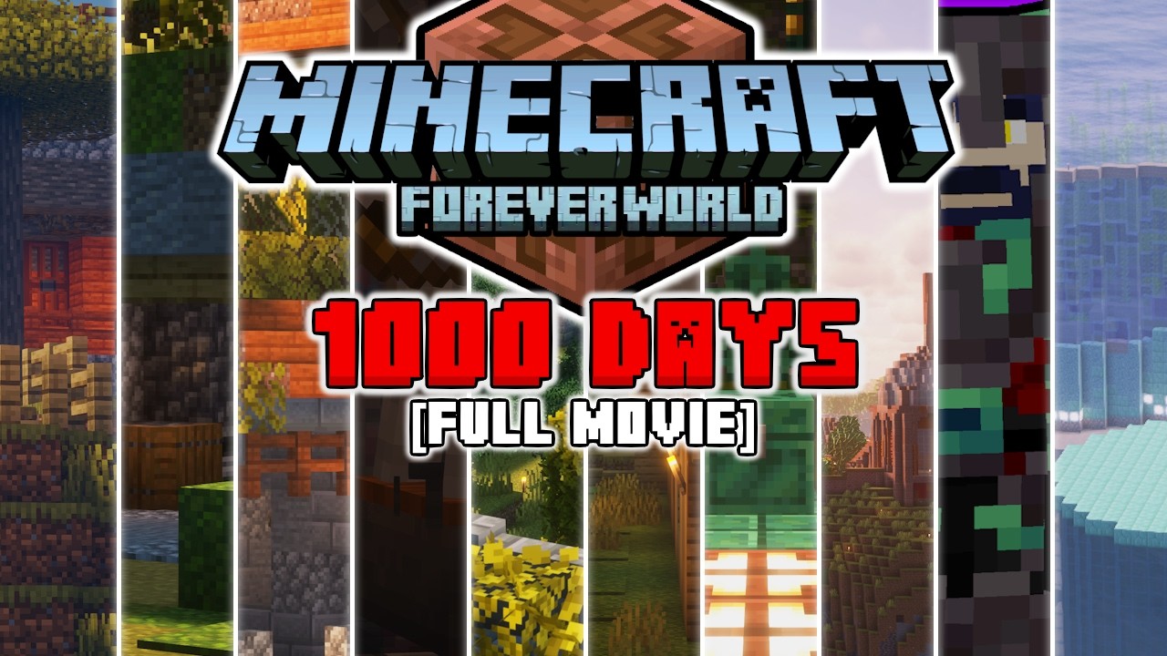 1000 DAYS Minecraft Forever World [Full Movie]