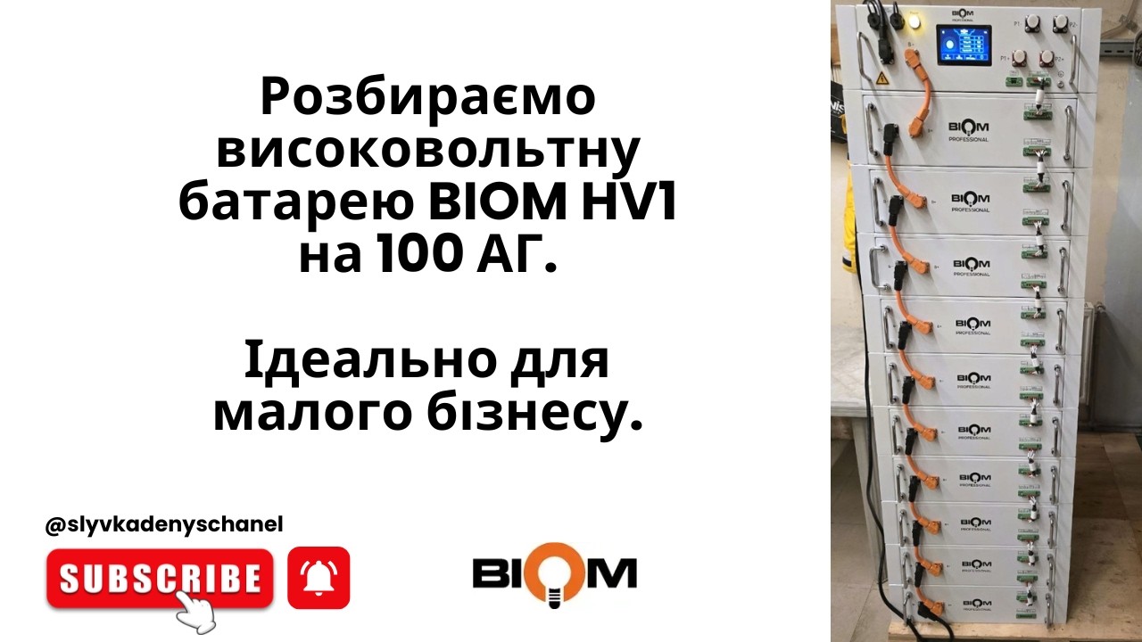 Високовольтний акумулятор Biom. Детальний огляд.