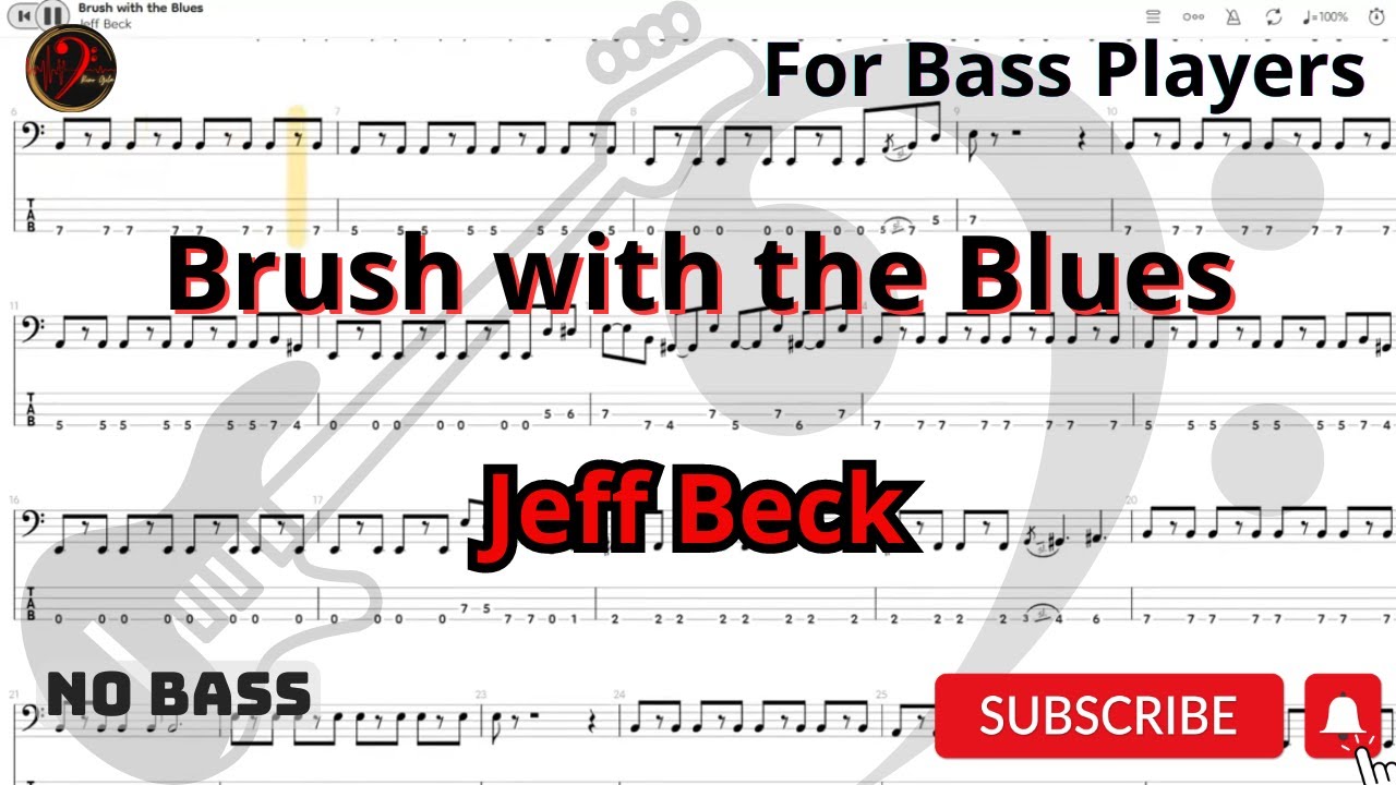 Jeff Beck - Brush with the Blues (Play Along Tabs Bass Cover)