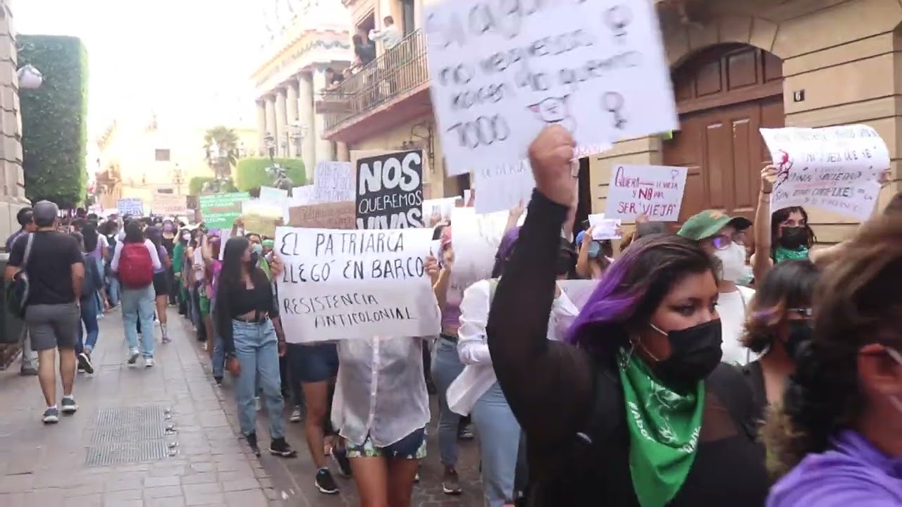 Marcha feminista 8M en Guanajuato capital 2022