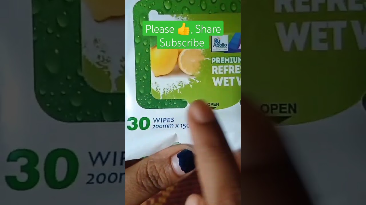 Apollo #Life#Premium citrus 🍋 Refreshing wet wipes (30wipes)