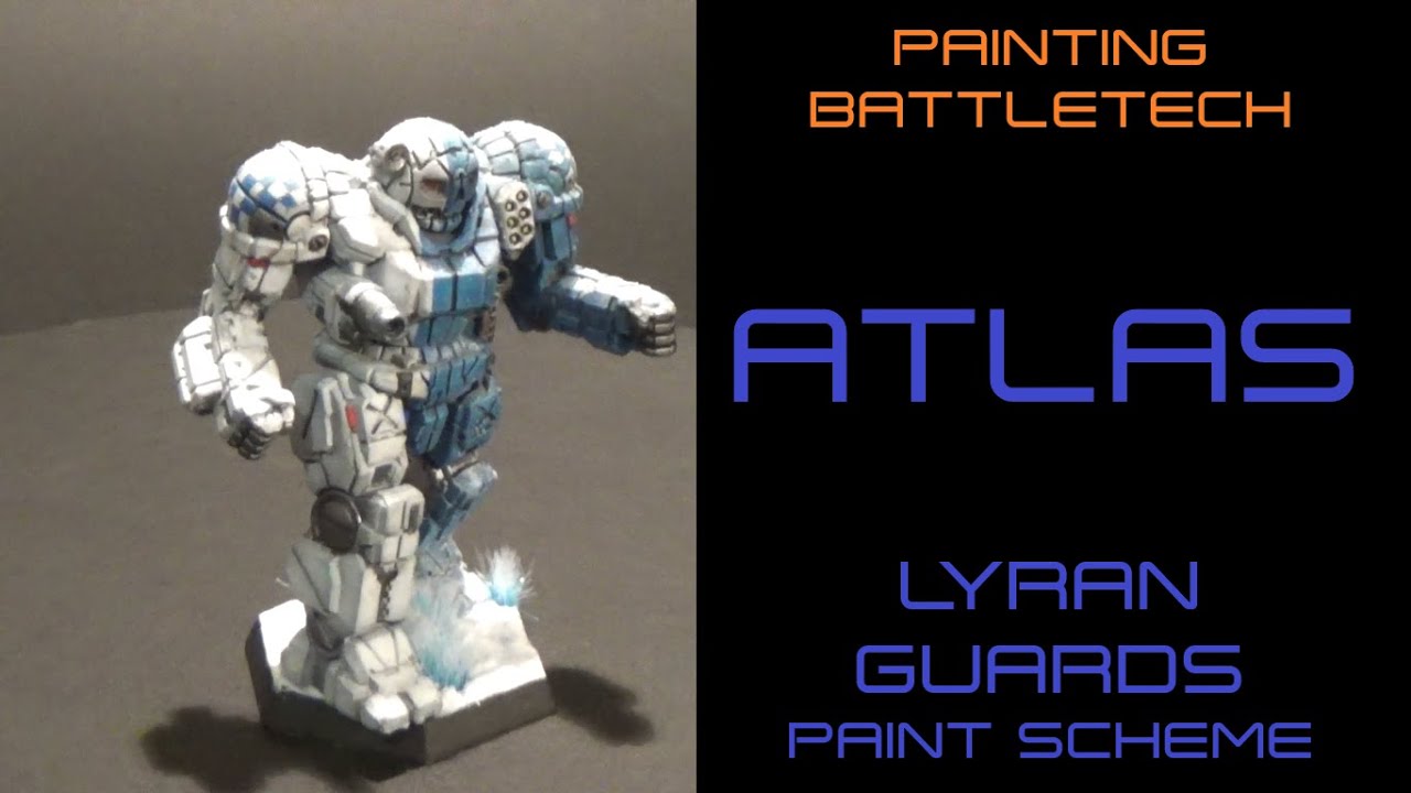 PAINTING BATTLETECH, ATLAS. LYRAN GUARDS Paint scheme.