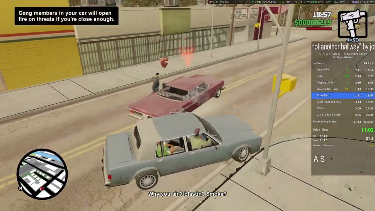 GTA: San Andreas Definitive Edition Any% No Major Glitches Speedrun in 5:03:29
