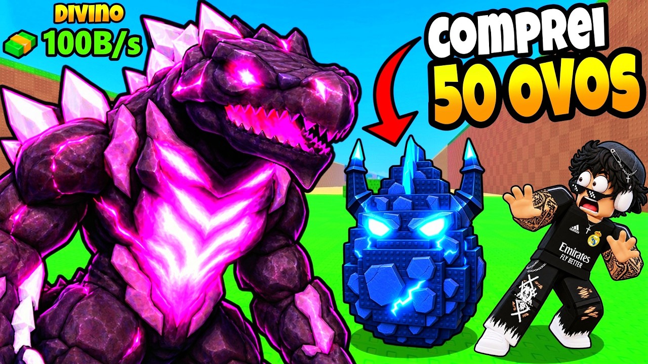 COMPREI 50 OVOS COM ROBUX E PEGUEI O MELHOR PET NO ROUBE UM OVO ROBLOX