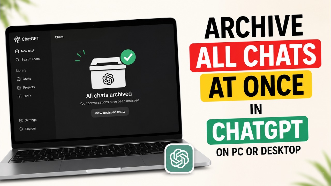Как архивировать все чаты в ChatGPT на компьютере сразу
