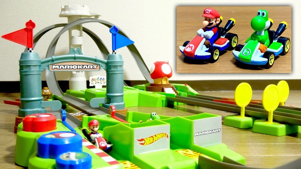 Too fast! Too loud! Hot Wheels Mario Kart Mario Circuit Track Set Non-stop racing with electric b...