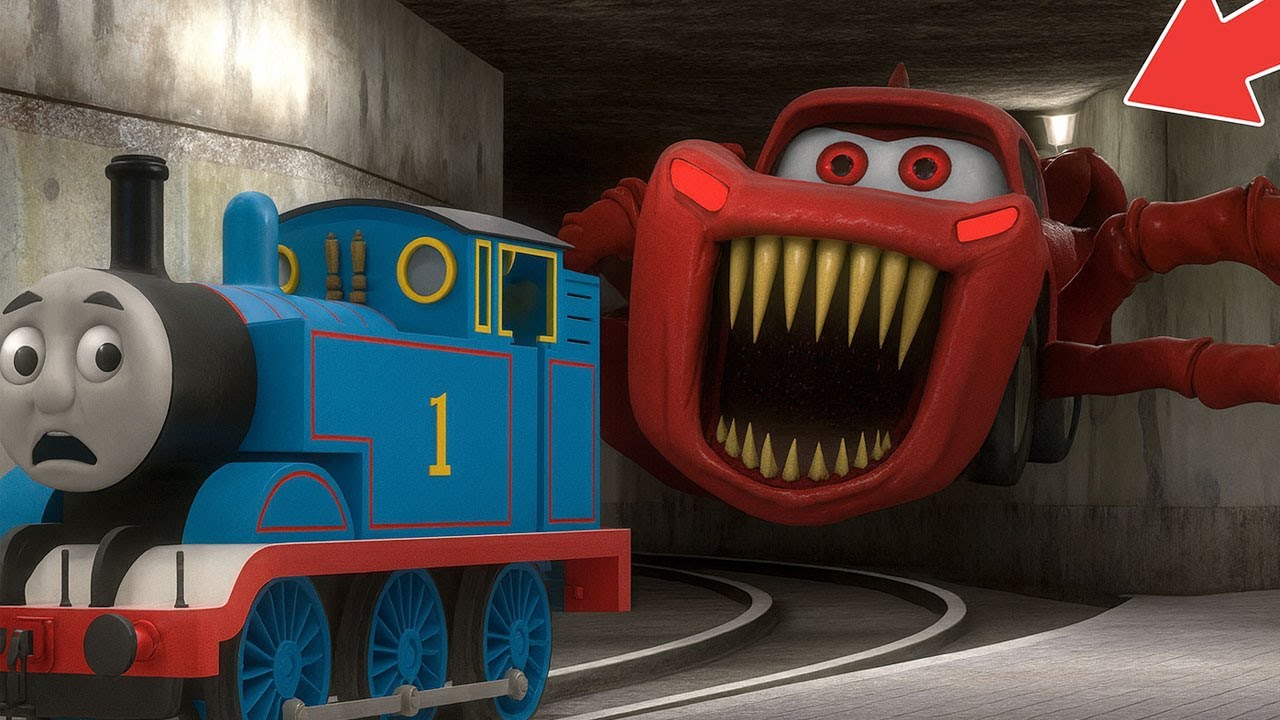 Big & Small Lightning McQueen Vs Thomas The Tank Engine in Garry's Mod !!!
