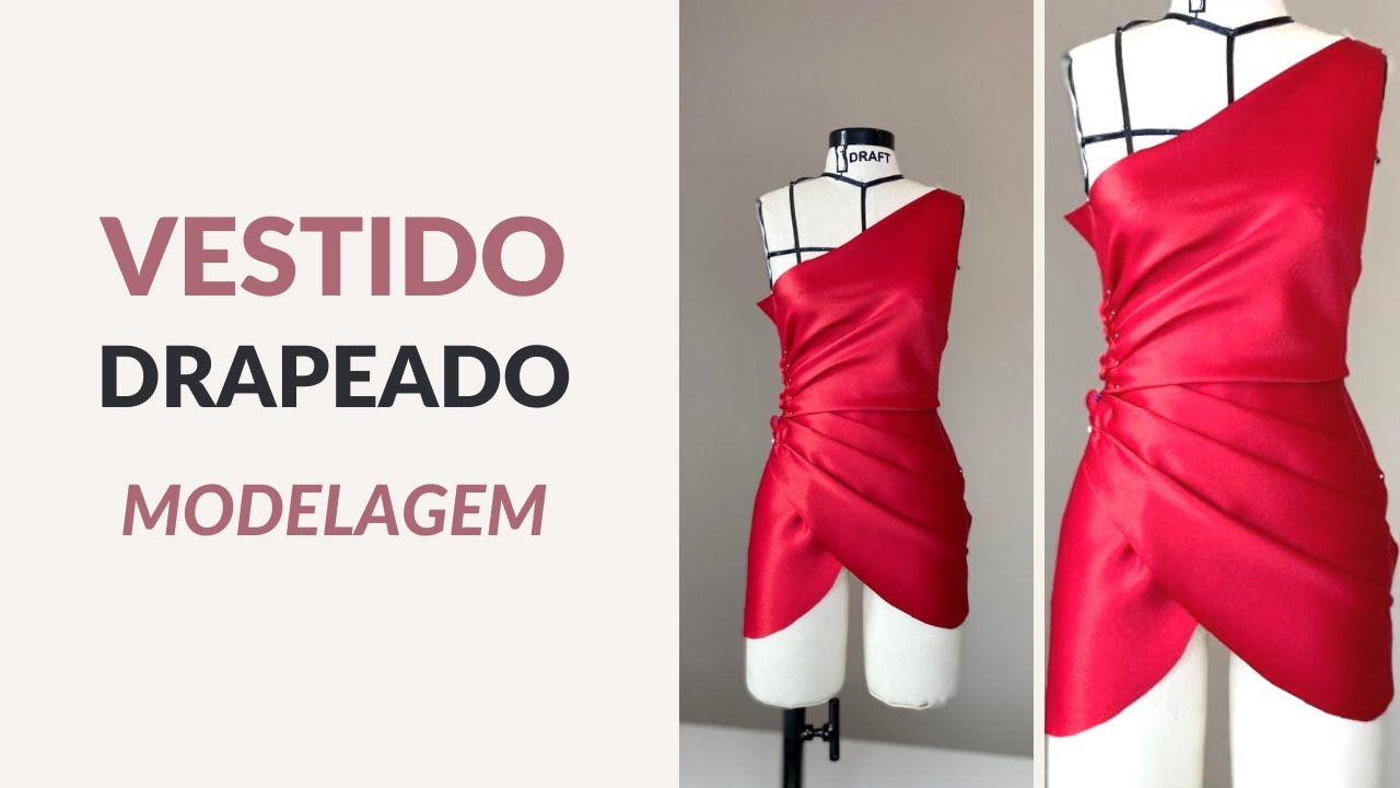 Modelagem Vestido Drapeado Lateral