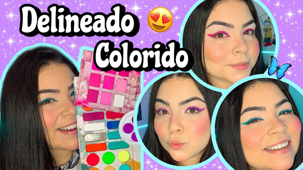 COMO FAZER DELINEADO COLORIDO SEM DELINEADOR | chocada com essa pigmenta&ccedil;&atilde;o 😱