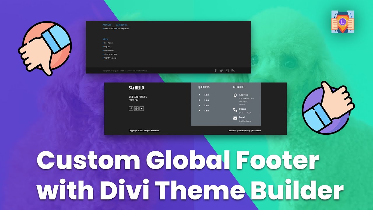 How to Build a Divi Global Footer using the Divi Theme Builder