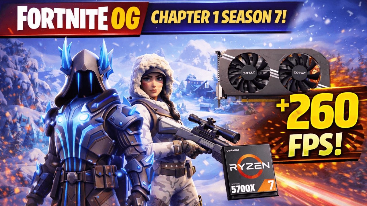 +260 FPS GTX 970 4GB + Ryzen 7 5700x - Fortnite OG Chapter 1 Season 7 Performance Mode